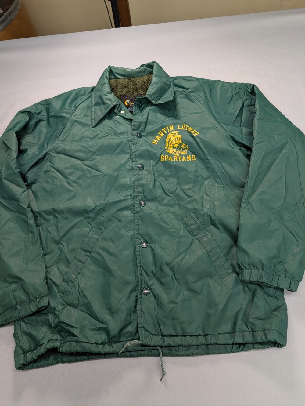Martin Luther Spartans Champion Jacket Medium Sherpa Vintage